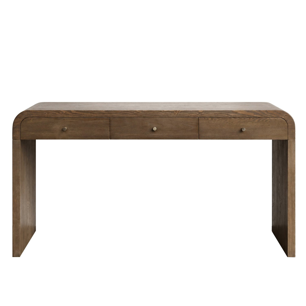 Dark Storage Table with 3 Drawers - Aged Blue & Dark Brown