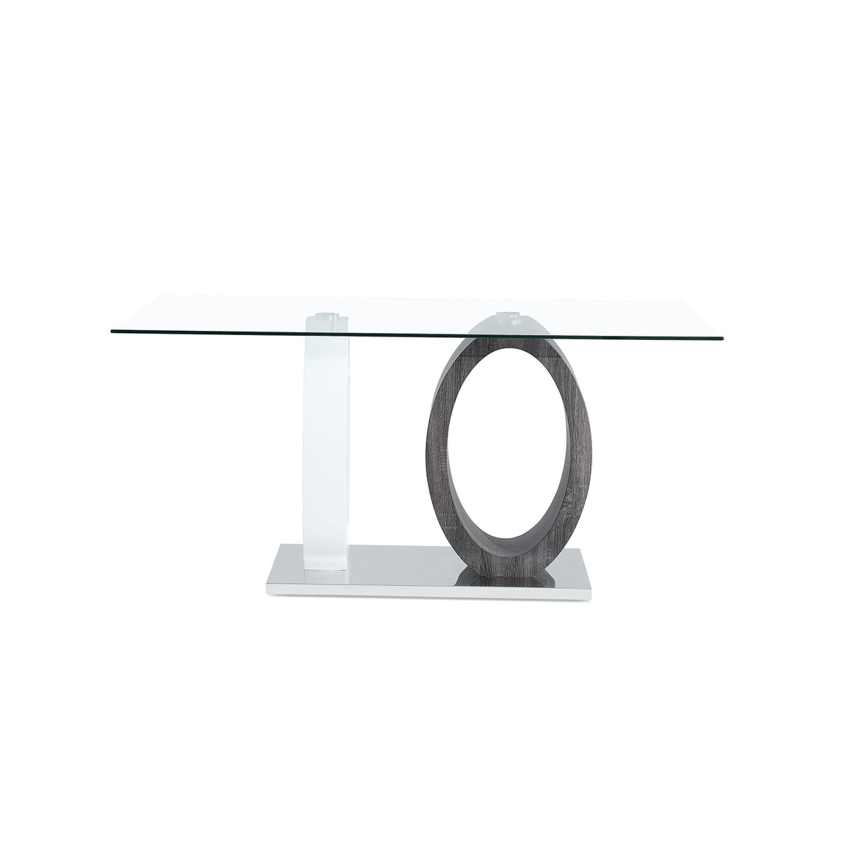 Royce Dining Table with Durable Metal Base - White