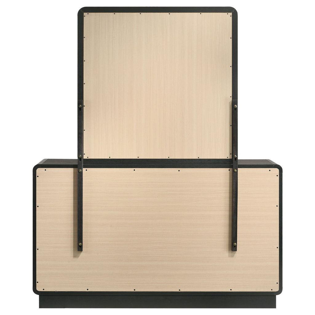 Cavelle 6-drawer Dresser and Mirror Black
