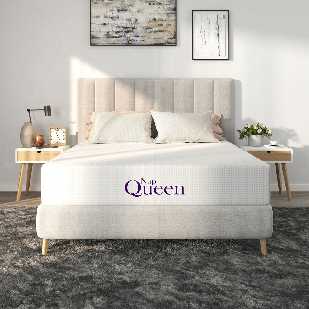 12" Memory Foam Mattress with Charcoal Support - White