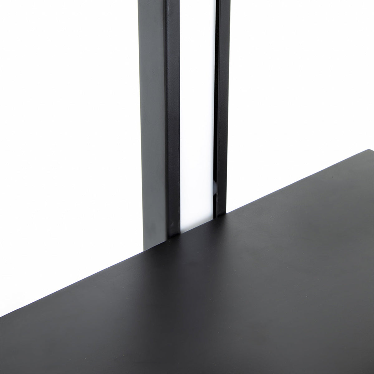 Two Tiered Vertical Shelving Stand with Light - Iron, Modern Design