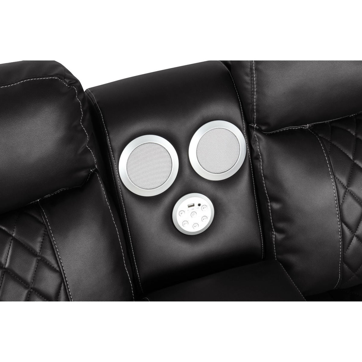 Power Reclining Sectional Sofa with Bluetooth Speakers – Black, Dark Gray, Beige