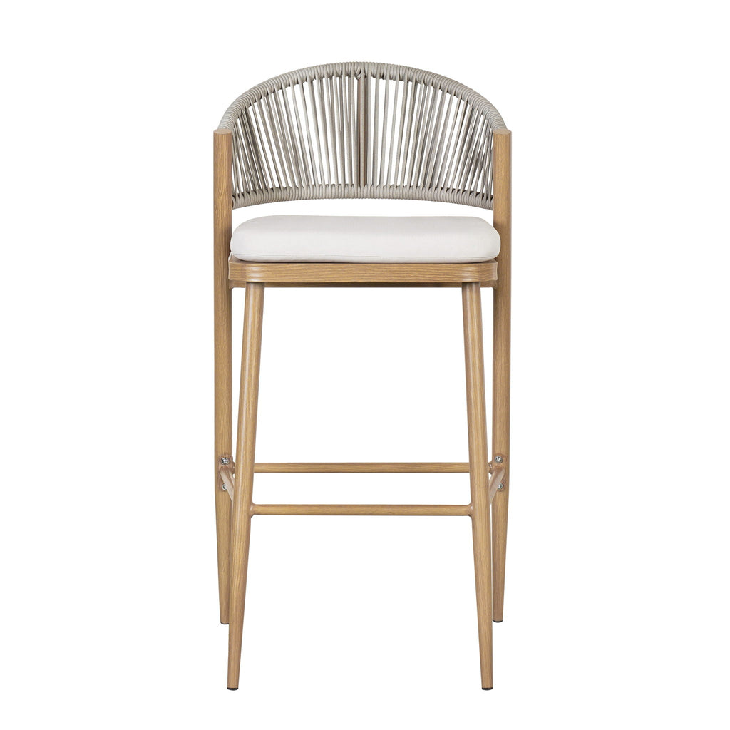 Outdoor Bar Height Metal Frame Counter Stools