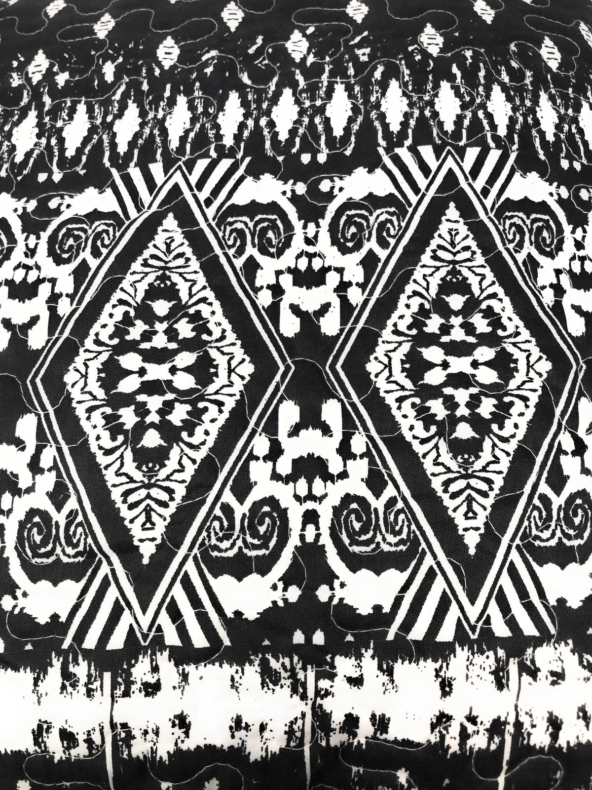 DaDa Bedding Aztec Black & White Diamonds Throw Pillow Covers - 18" x 18" 2-Pack (C14800-1-CC)