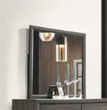 Weathered Mirror with Wood Trim - Gray