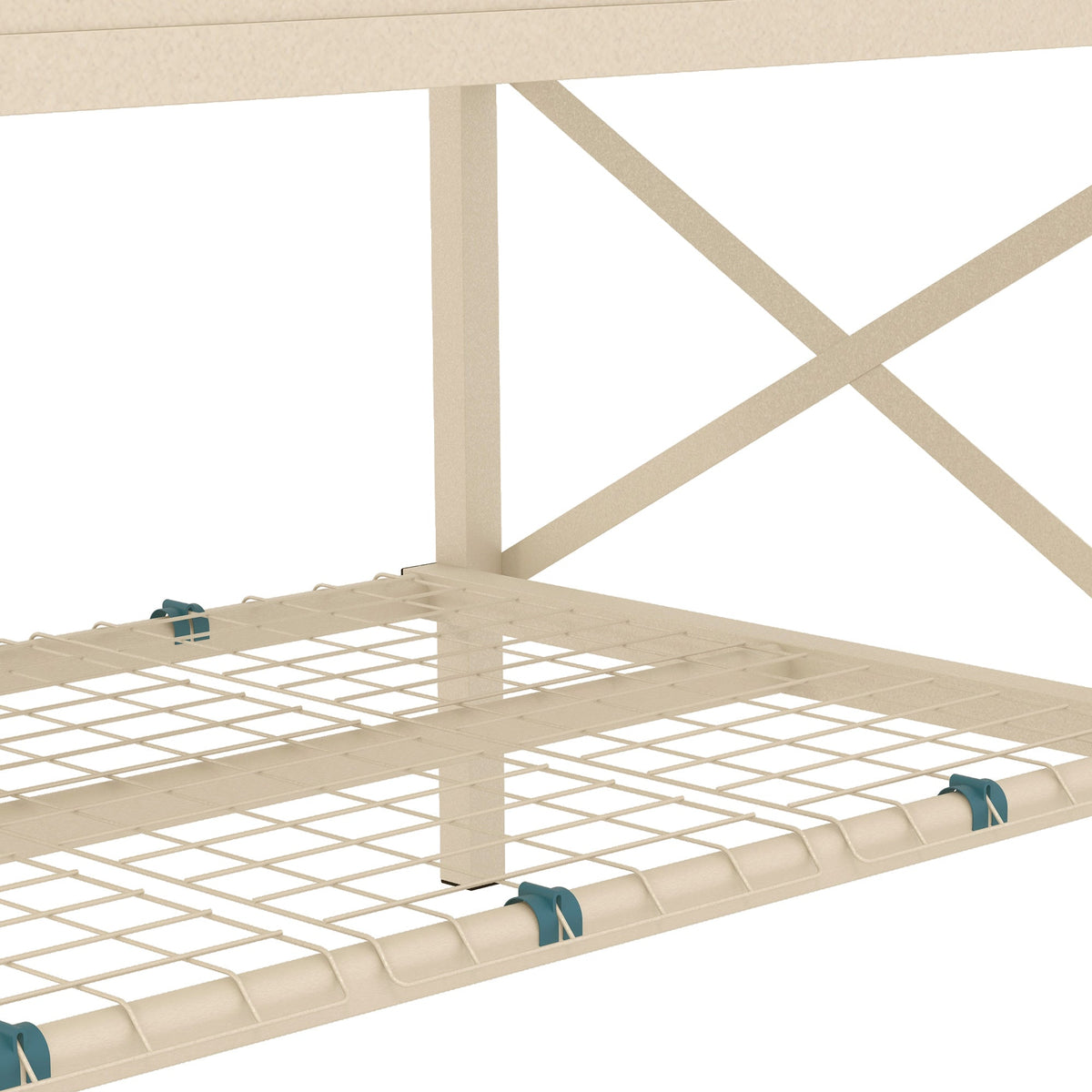 Galvanized Steel Raised Garden Bed with Bottom Shelf - Silver