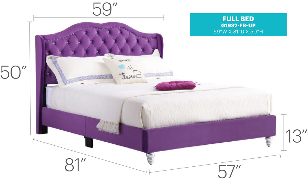 Transitional Upholstered Bed with Jewel Tufting – Multiple Colors