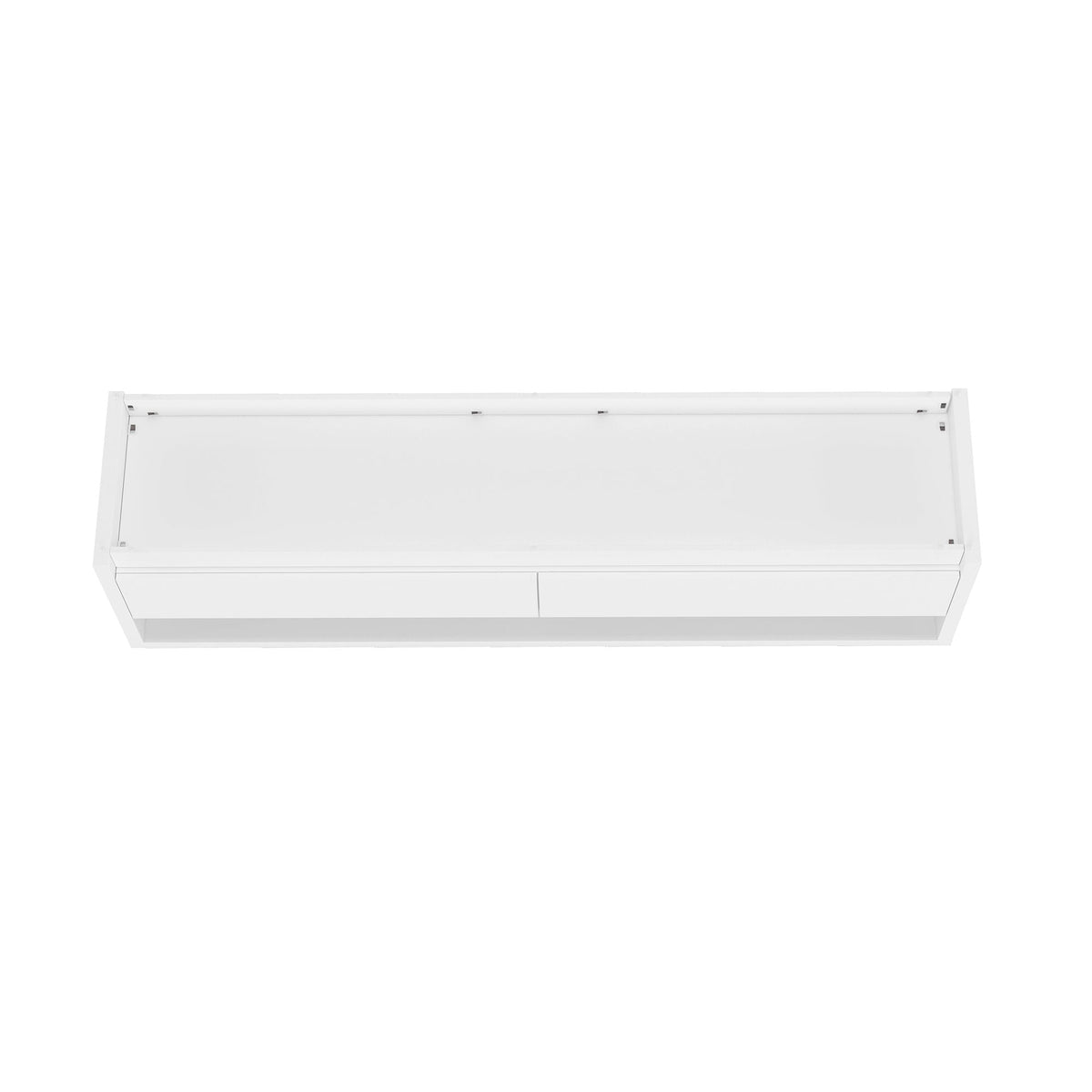 Modern 70" TV Stand with Full Extension Drawers - White or Light Brown