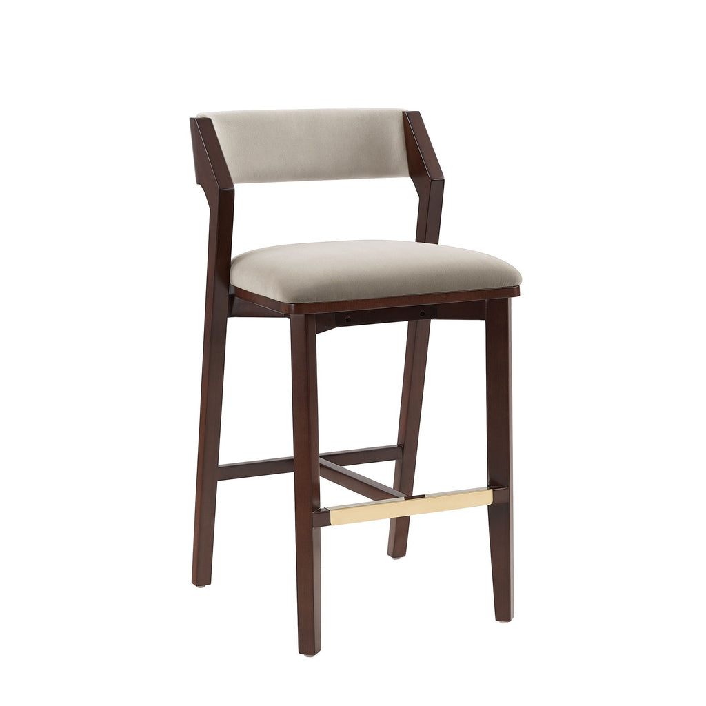 Bar Height Barstool with Backrest - Pearl Silver, White, Black, Dark Green