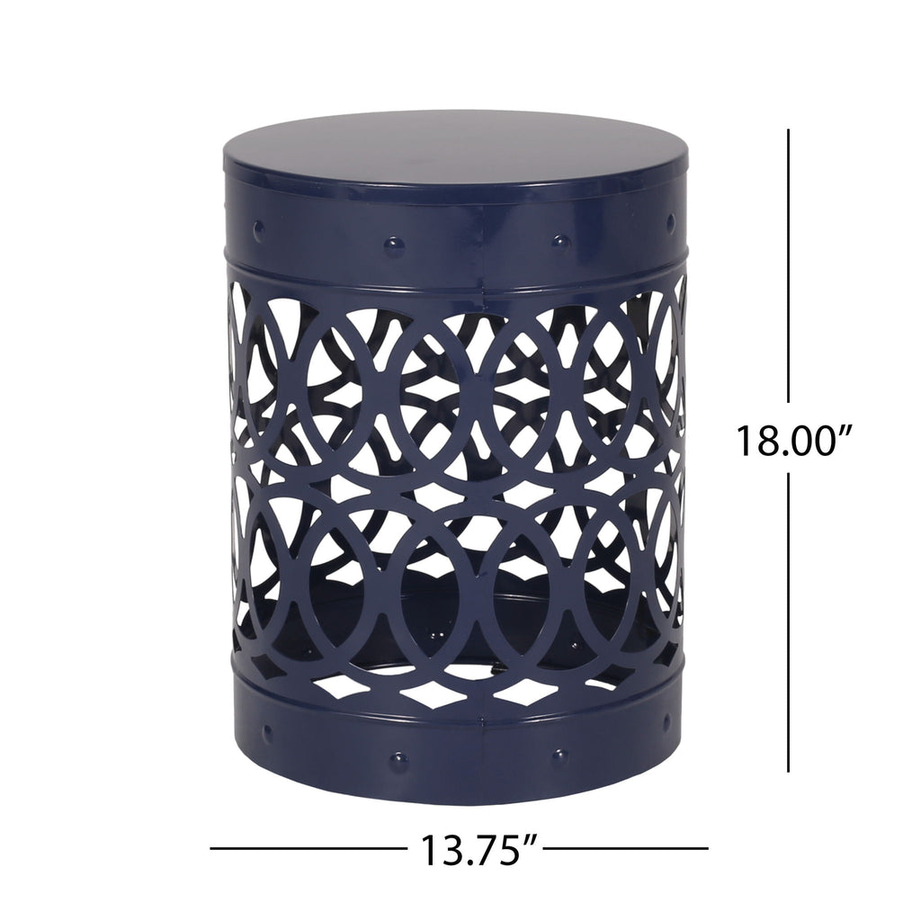 Outdoor Metal Large End Table with Modern Design - Multiple Colors