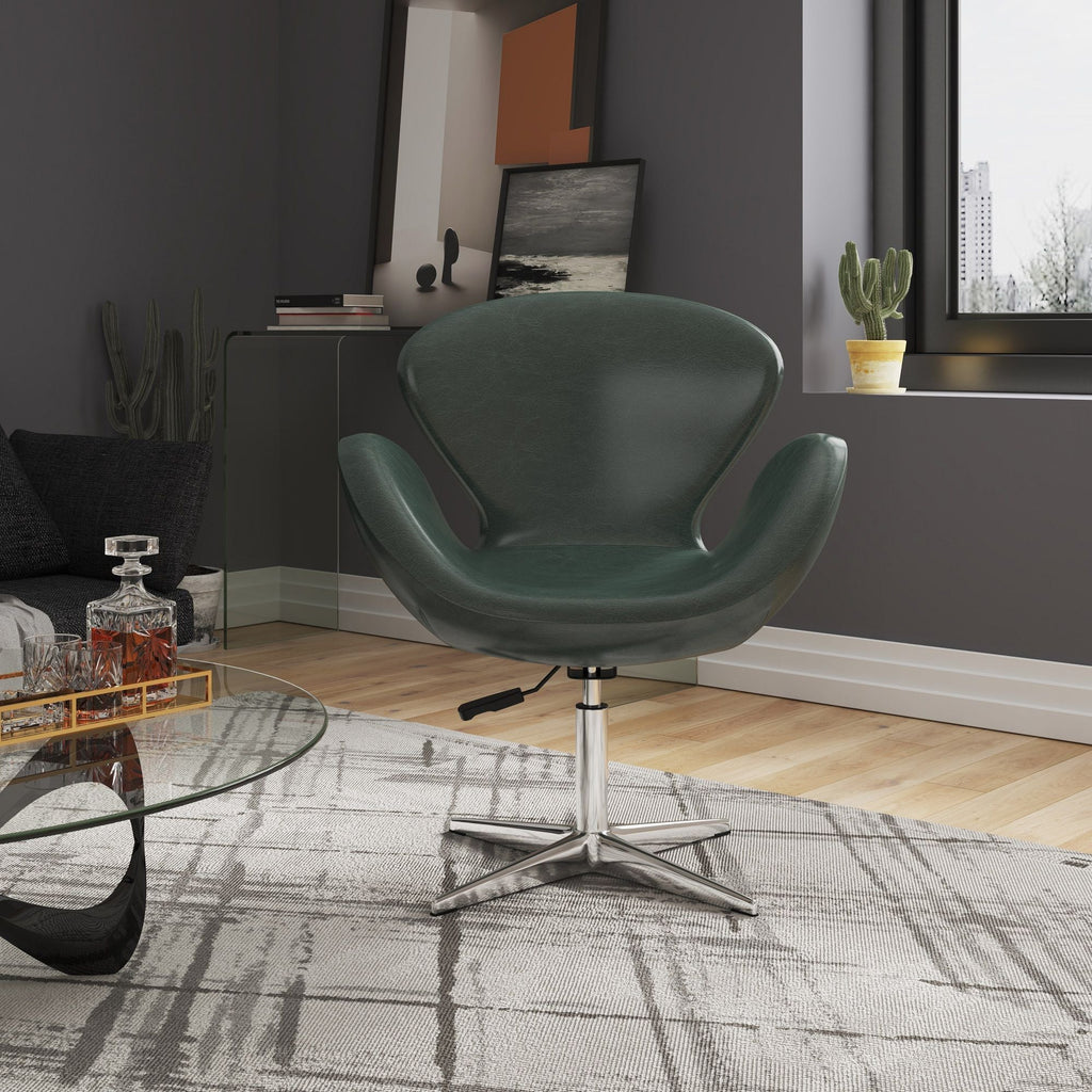 Raspberry Swivel Lounge Chair with 360-Degree Rotation - Multiple Colors