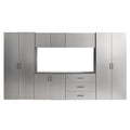 Astro Series Garage Cabinet Set with Soft Closing Drawers - Metallic Gray