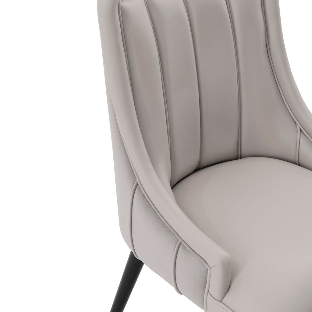 Eda Dining Chair with Stitched Upholstery - Multiple Colors