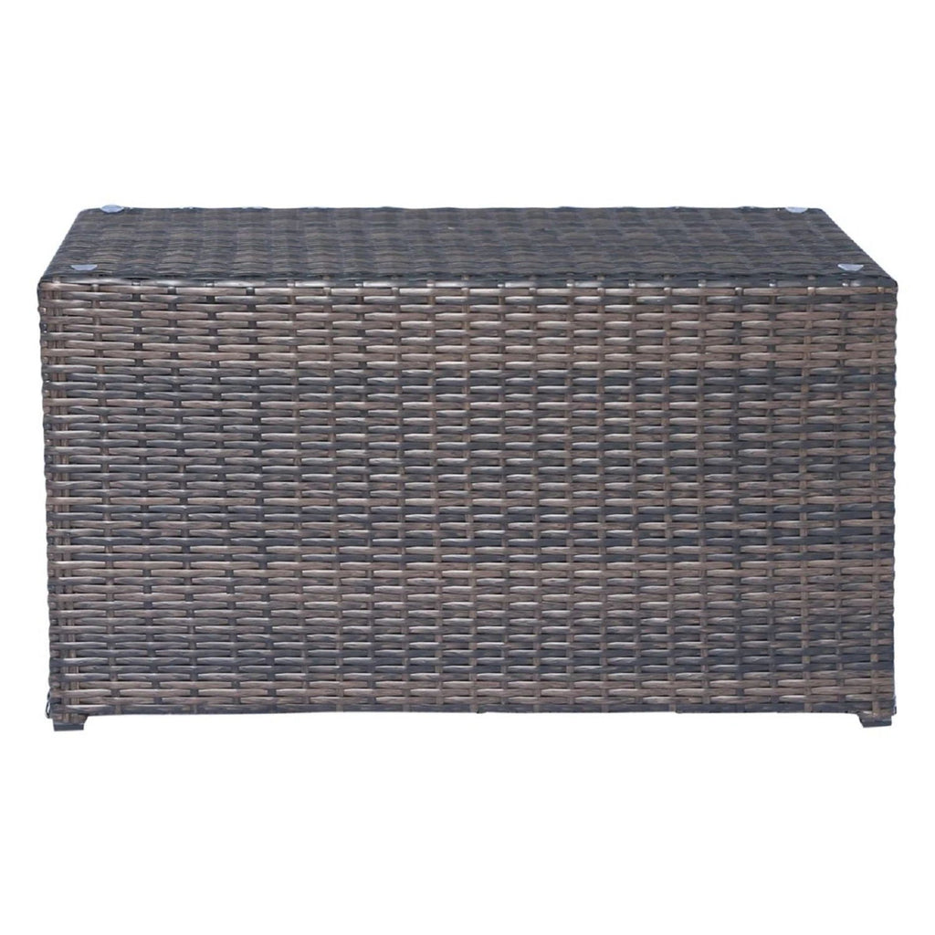 Modern Patio Rattan Sectional Set with Cushions - Multiple Colors