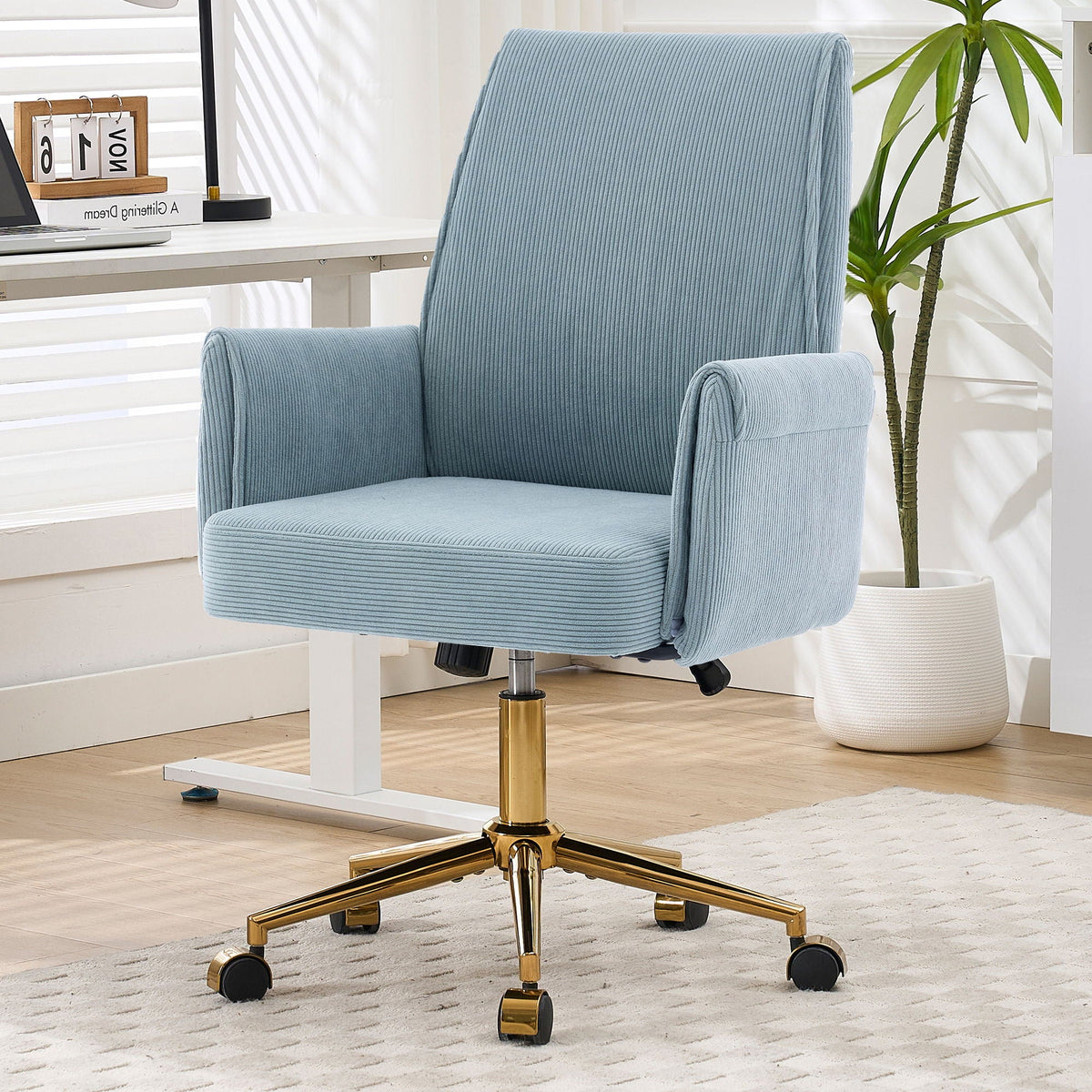Ergonomic Mid Back Office Chair with Memory Foam Cushion - Multiple Colors