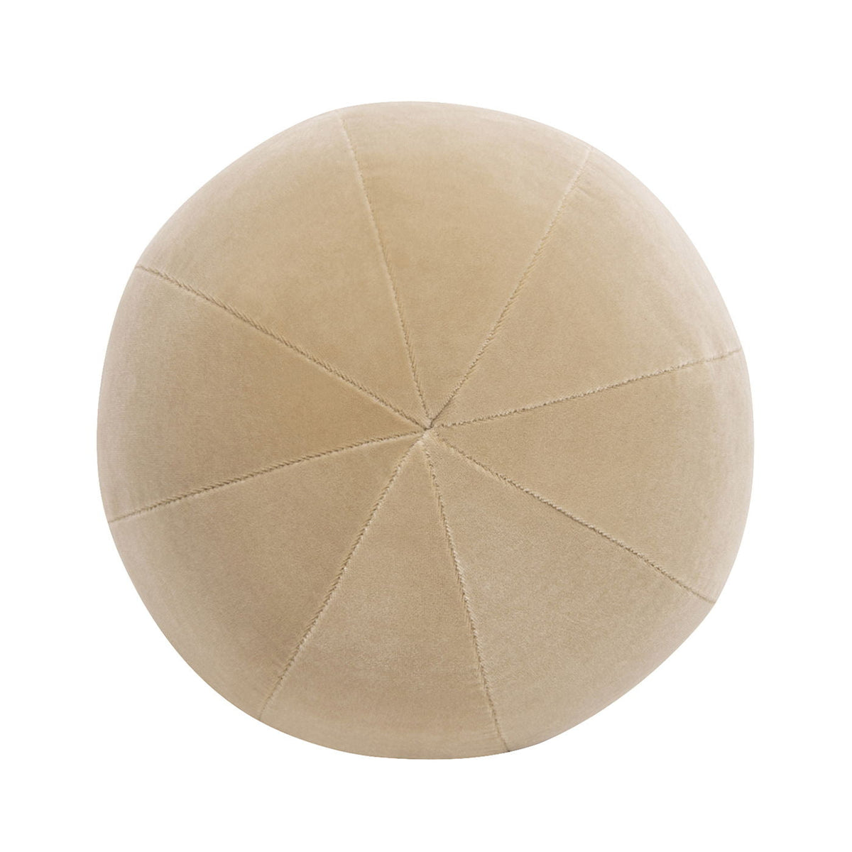 Round Sphere Accent Ball Throw Pillow with Faux Sheepskin - White, Dark Green, Light Brown