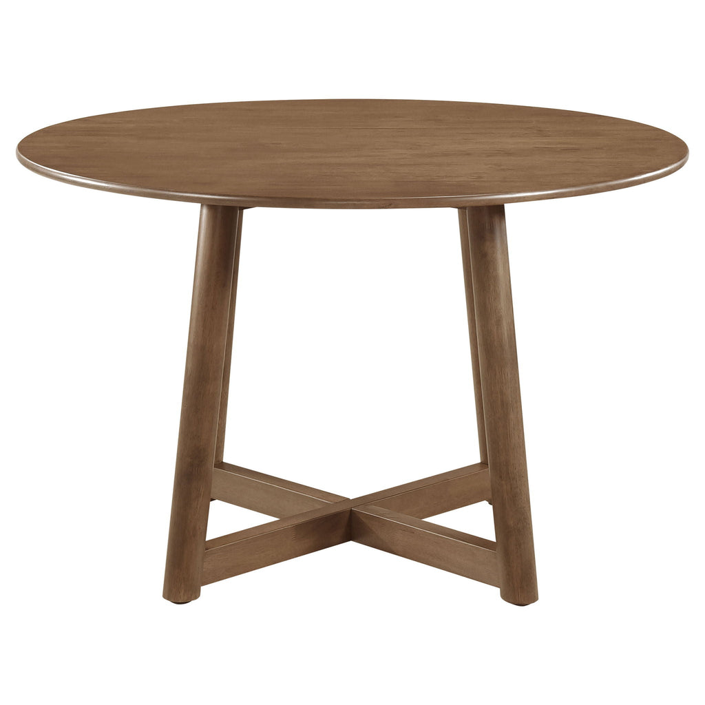 Dinah Round 47-inch Solid Wood Dining Table Walnut