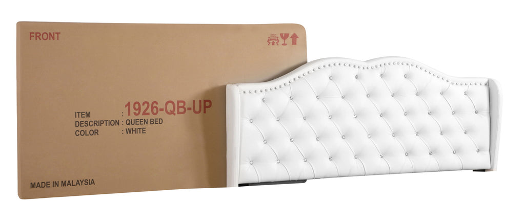 Transitional Upholstered Bed with Jewel Tufting – Multiple Colors