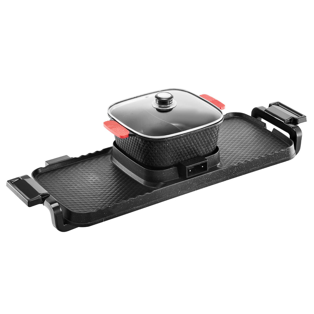 2300W 2-in-1 Electric Hot Pot with Grill - Smokeless BBQ Pan