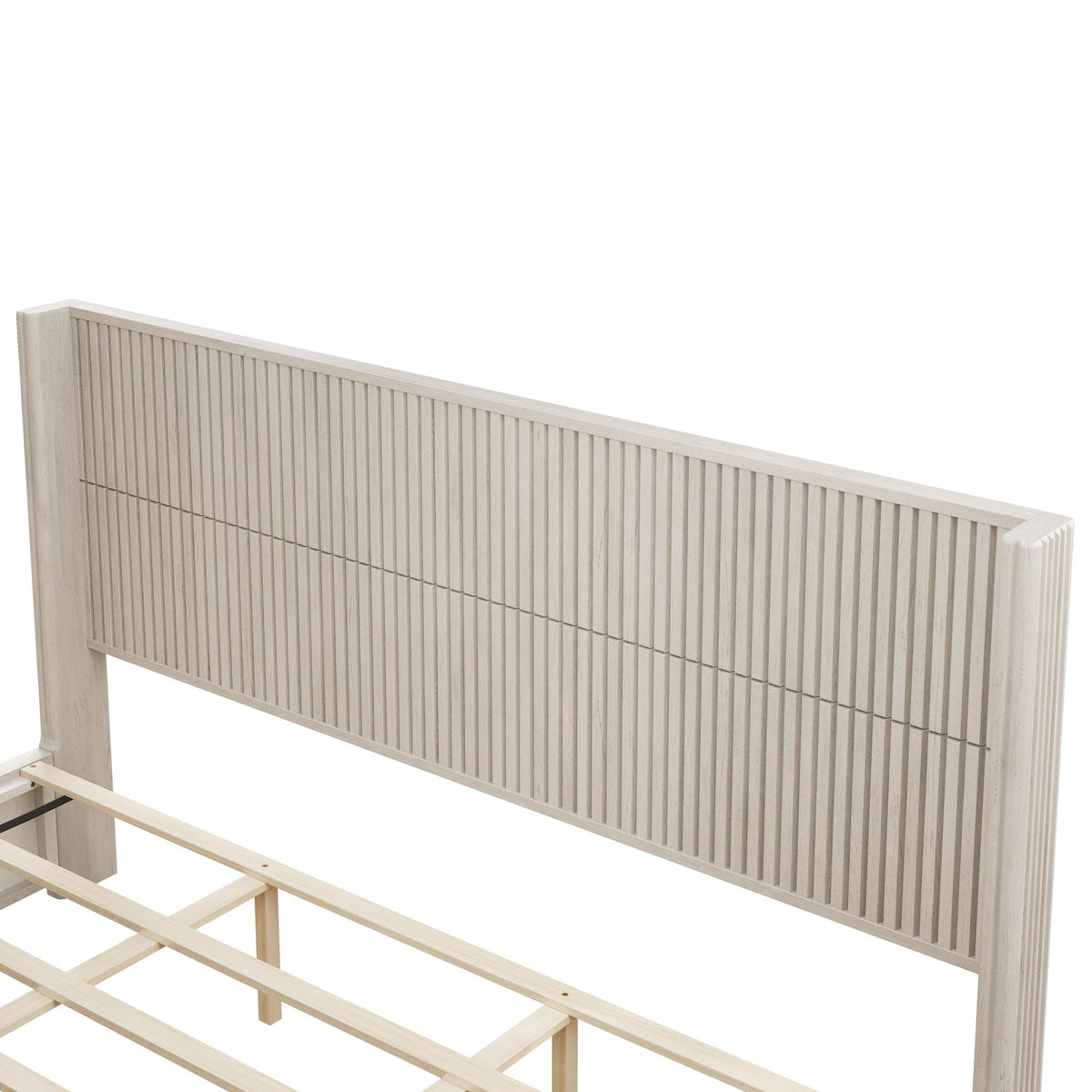 Platform Bed Frame with Headboard, Floor Standing Design - Queen & King