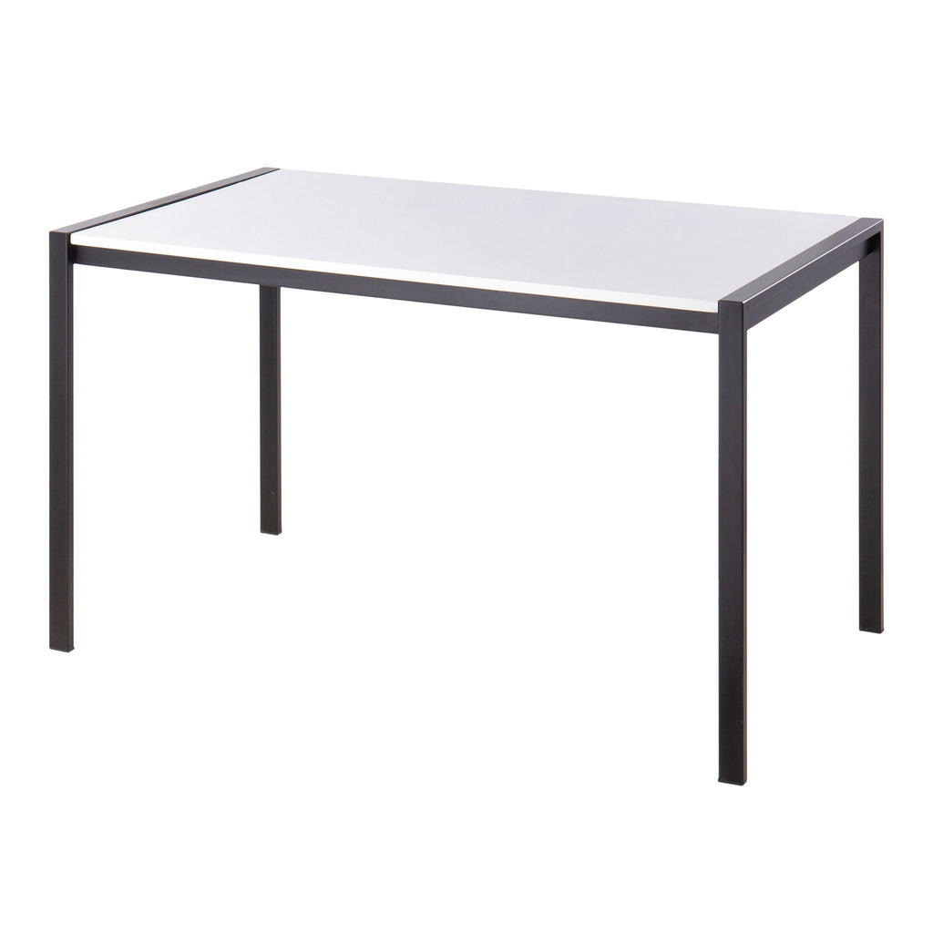 Fuji Modern Dining Table with Glass or Wood Top - Multiple Colors