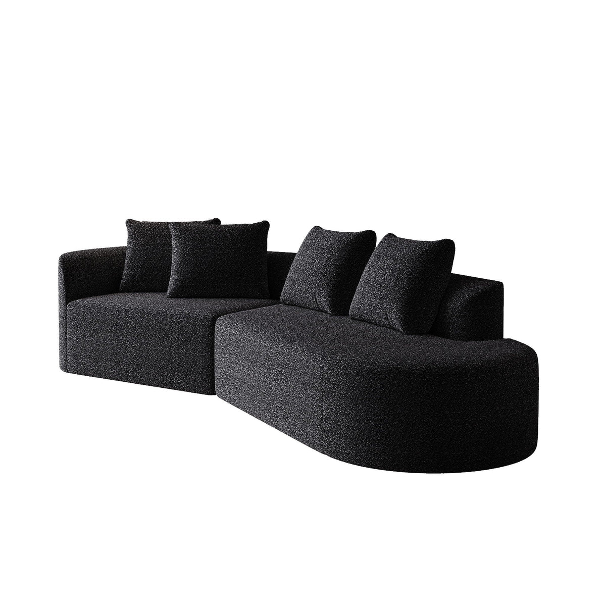 Upholstered Oversized Sectional Sofa - 4 Seater