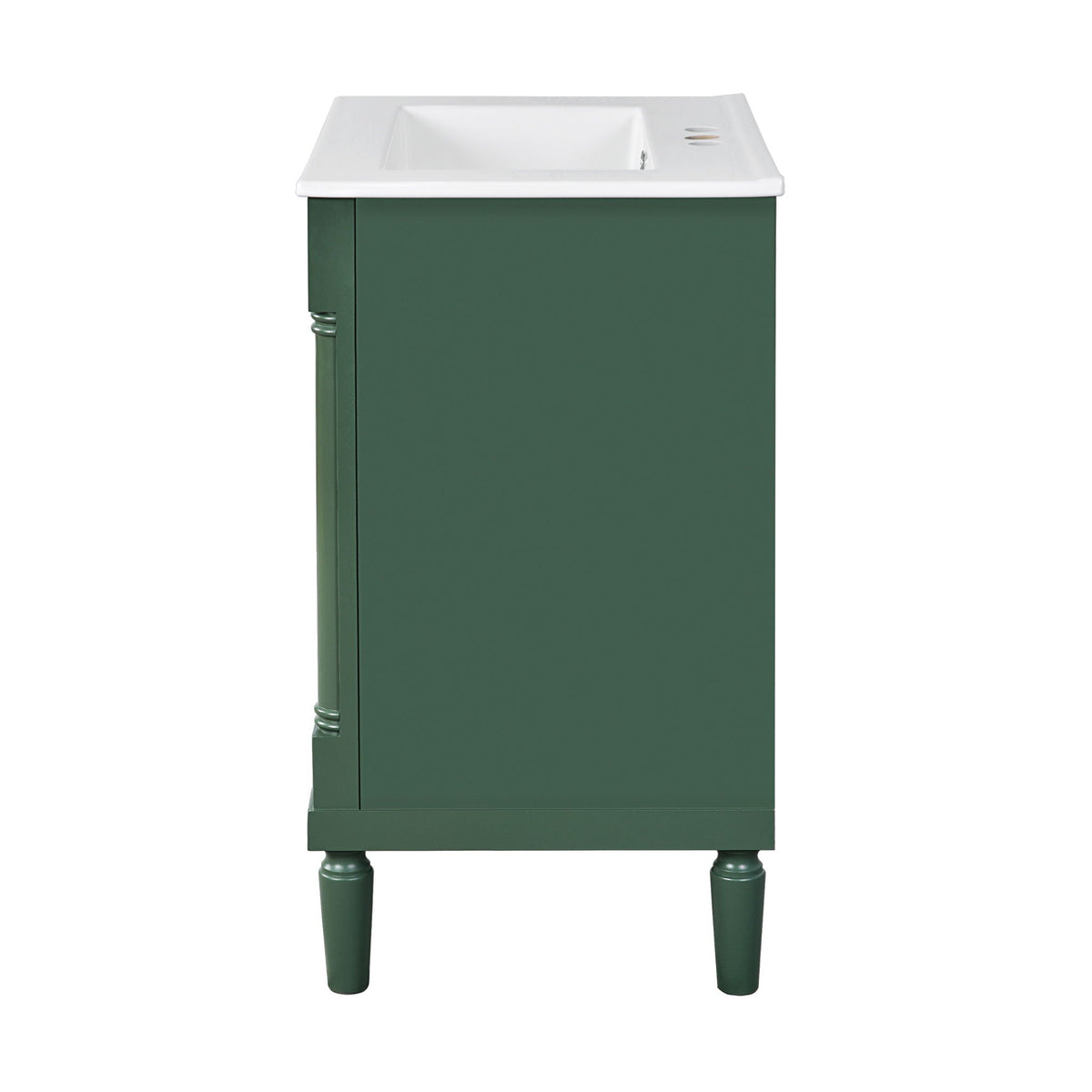 Bathroom Vanity With Top Sink and Two-Tier Storage Cabinet - Multiple Colors