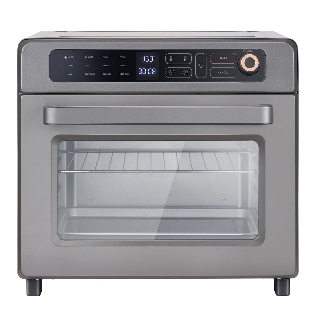 12-in-1 Air Fryer Toaster Oven with 25L Capacity - Stainless Steel Gray