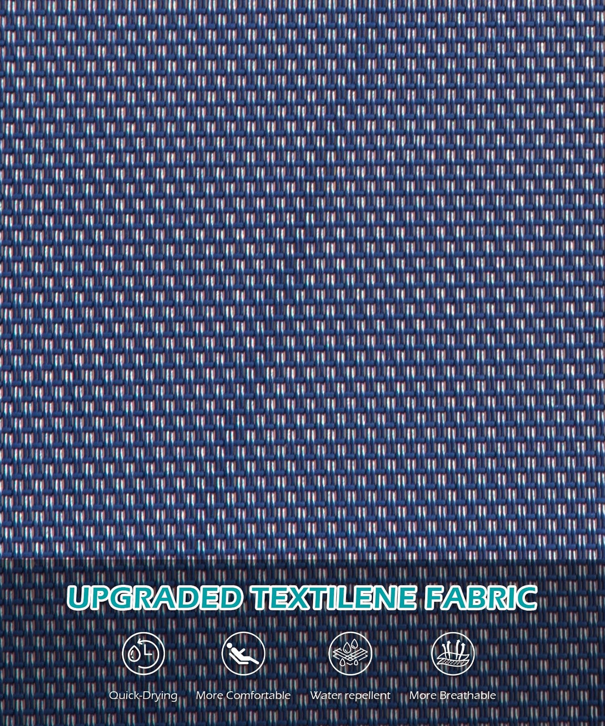 Outdoor Pool Lounge Chairs Set of 2 with Adjustable Backrest - Navy Blue or Grey