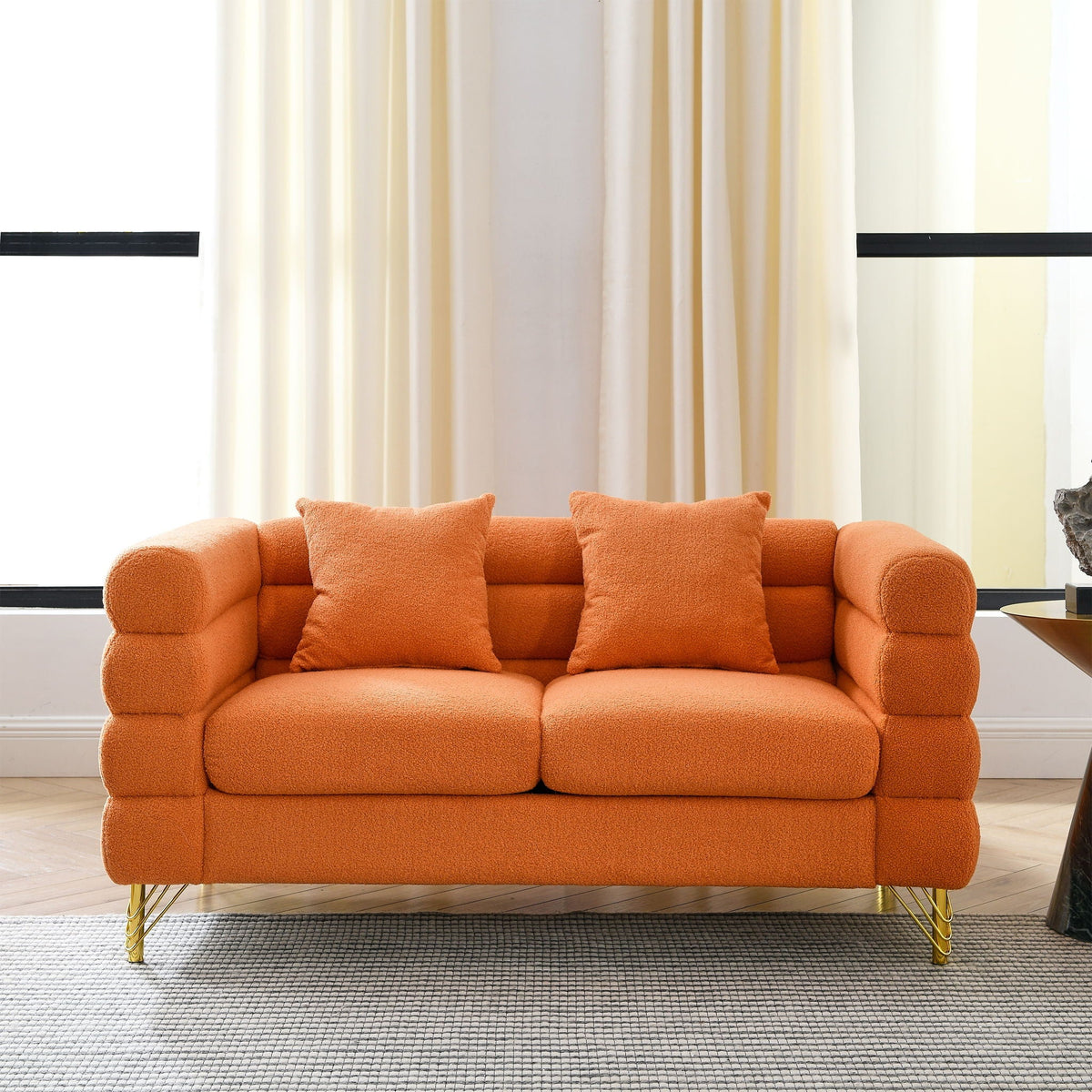 Streamline Sectional Sofa with Art Deco Design - Multiple Colors