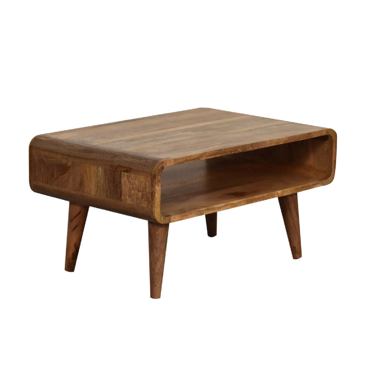 Solid Wood Media Unit with Open Slot - Oak-ish