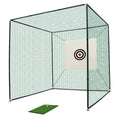Golf Practice Net Cage with Metal Frame Hitting Net Kit - Black