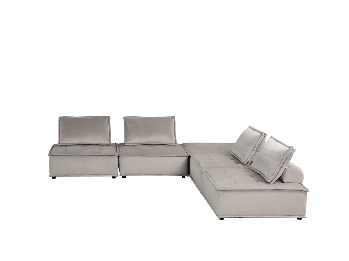 Anna Soft Modular Sectional Sofa with Modern Comfort - Black or Gray