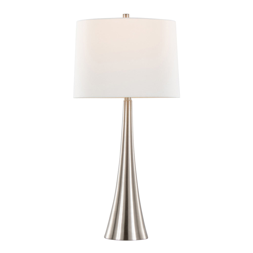 Contemporary Table Lamp Set with 3-Way Switch - Pearl Silver or Bronze