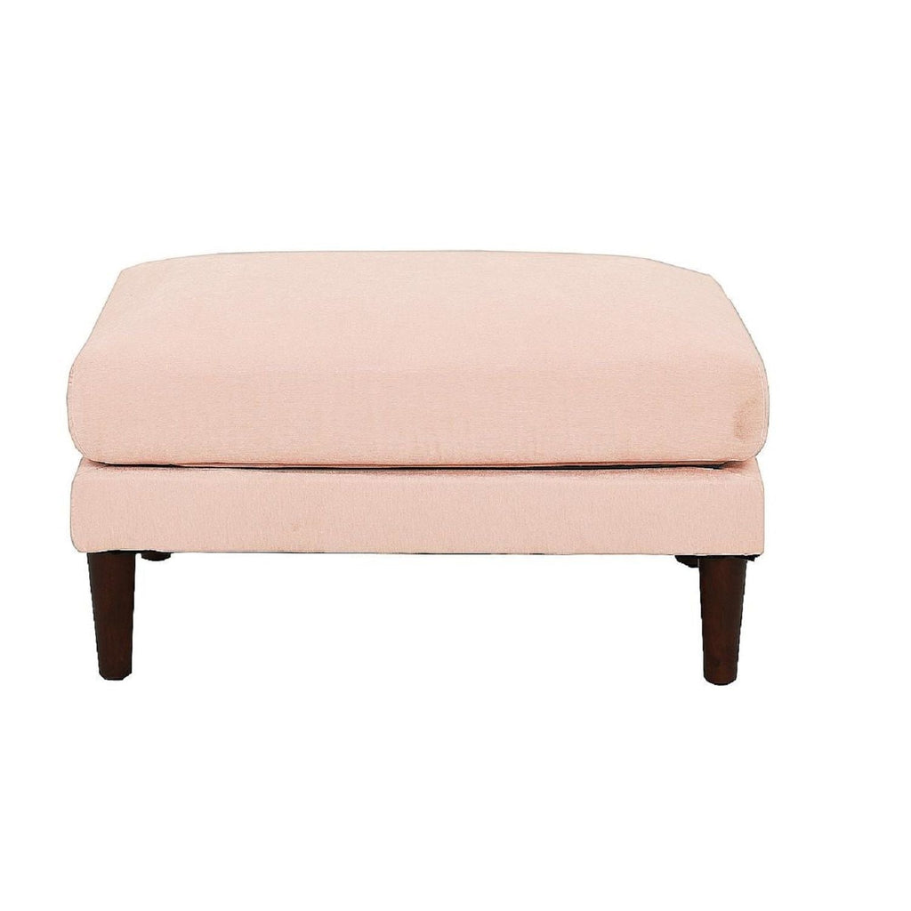 Modular L-Sectional Set with Ottomans - Pink