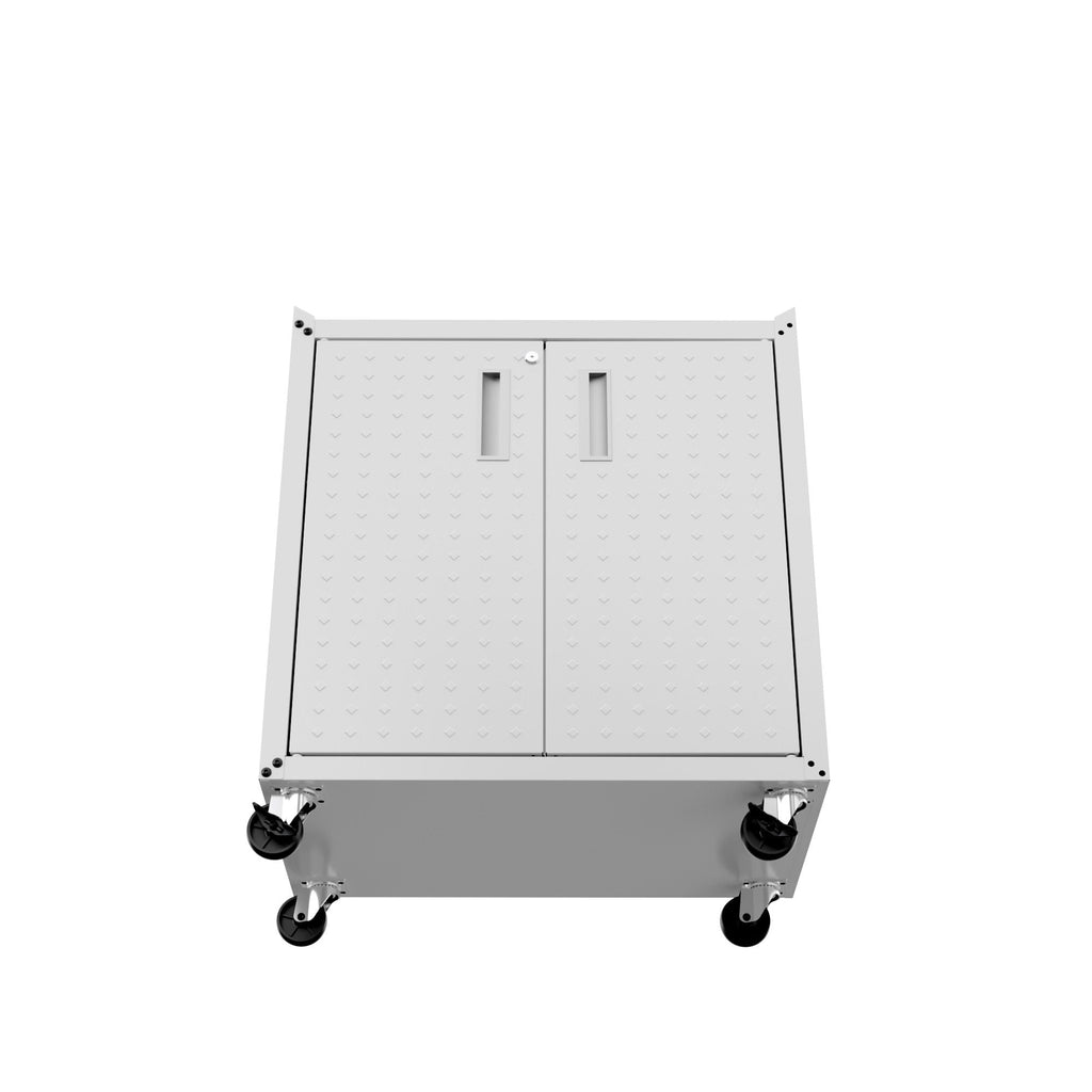 Rolling Garage Cabinet with Lockable Door and Adjustable Shelf - Multiple Colors