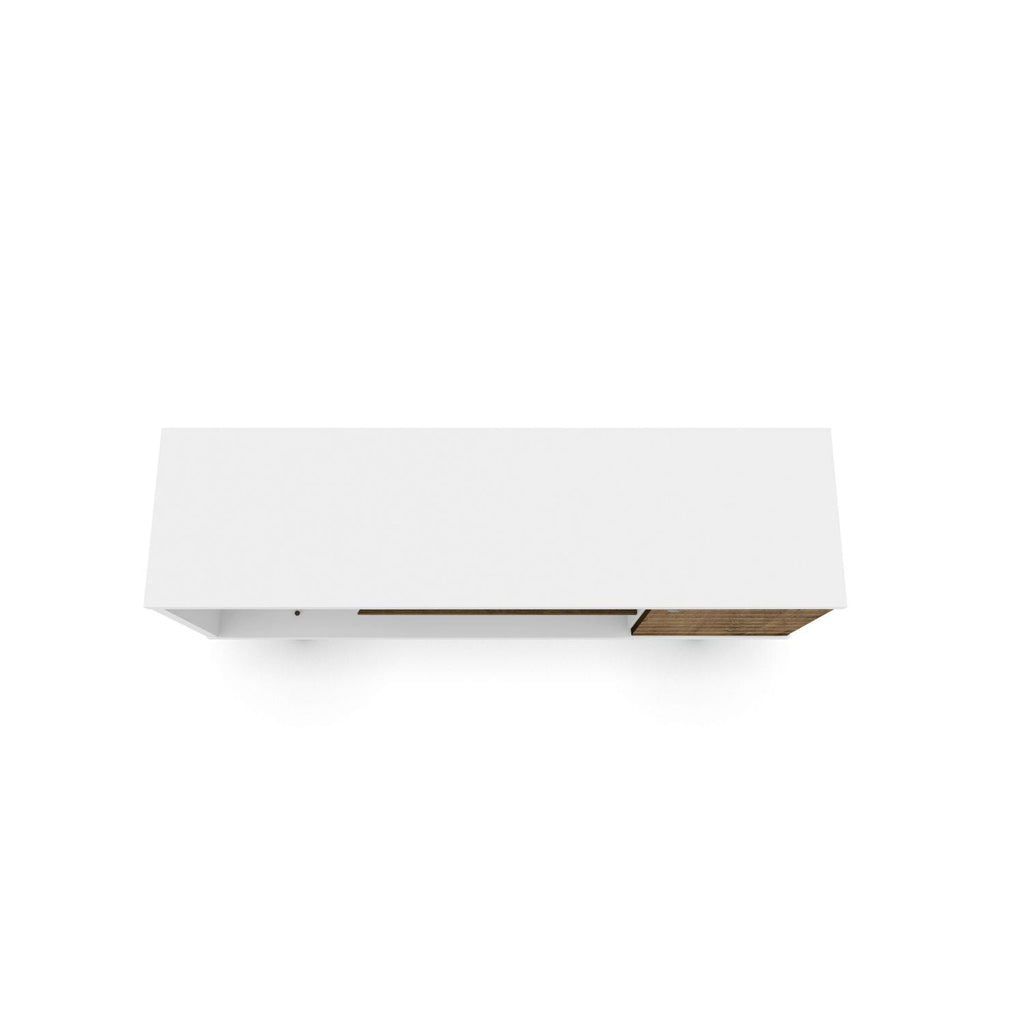 Smart Storage TV Stand with Solid Wood Legs - Multiple Colors