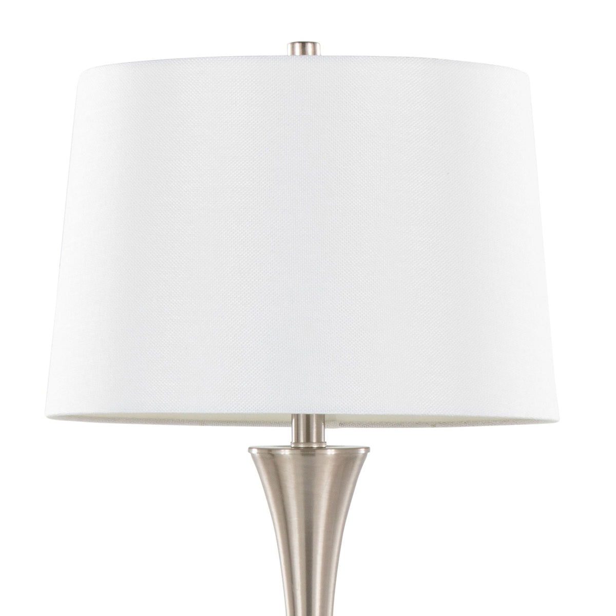 Contemporary Elegant Table Lamp Set with 3-Way Switch - Pearl Silver or Bronze