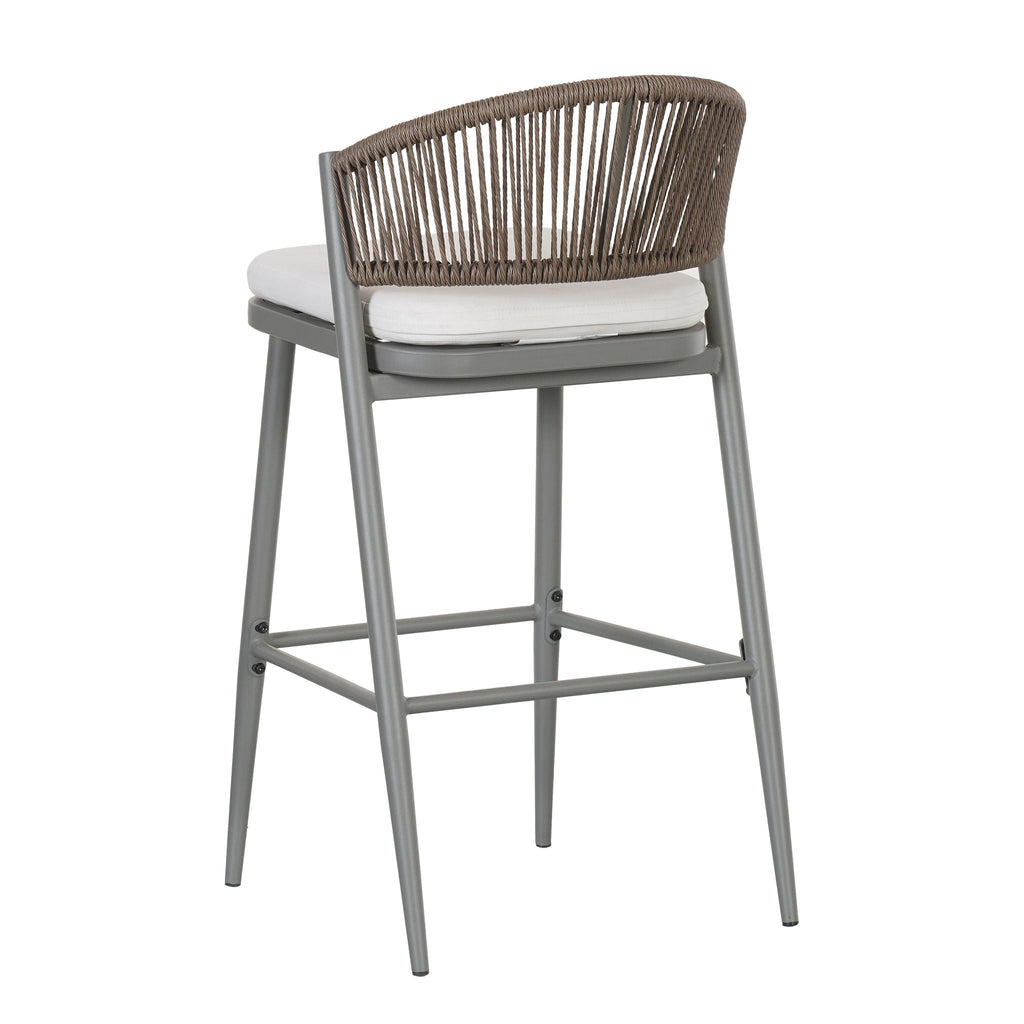 Outdoor Bar Height Metal Frame Counter Stools