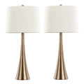Contemporary Table Lamp Set with 3-Way Switch - Pearl Silver or Bronze