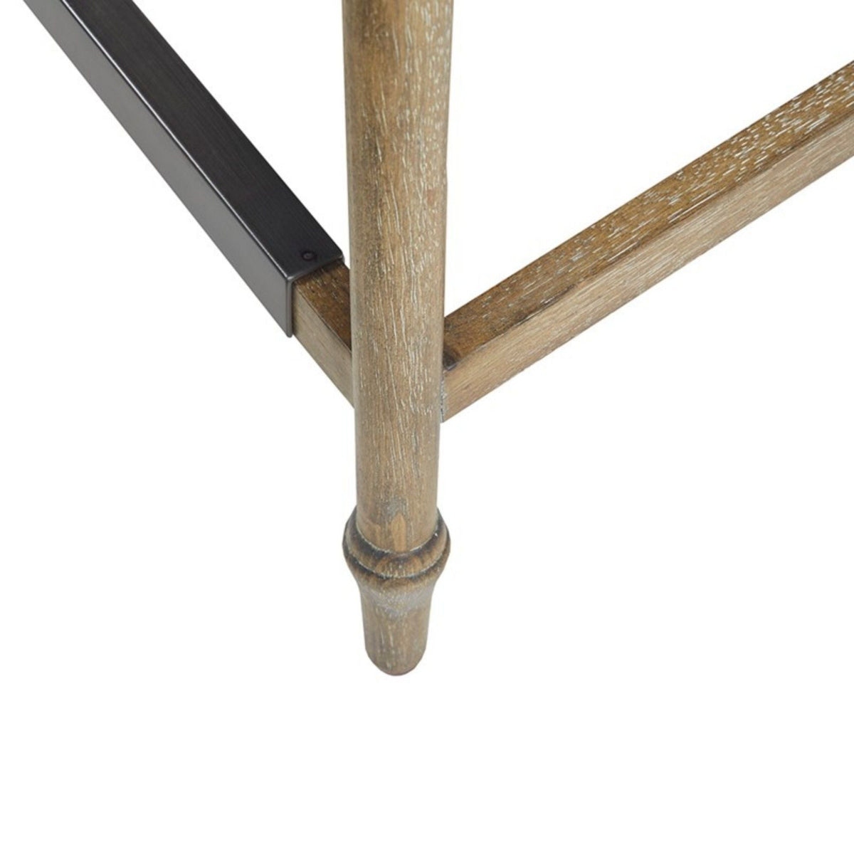 Blue Counter Stool with Upholstered Seat and Solid Wood Frame
