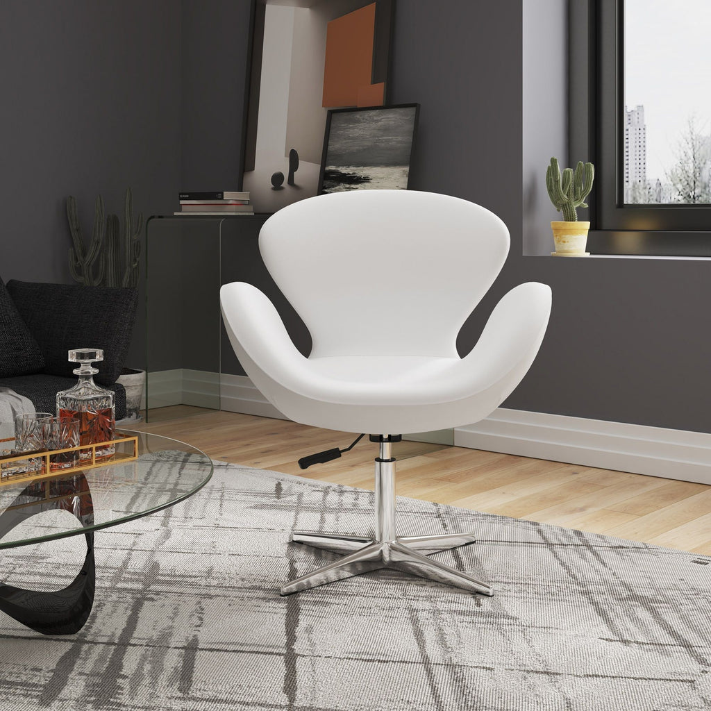 Raspberry Swivel Lounge Chair with 360-Degree Rotation - Multiple Colors