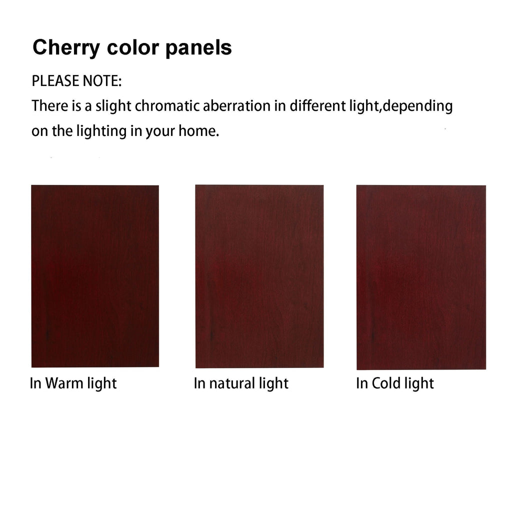Lighted Curio Display Cabinet with Adjustable Shelves - Light Brown, Dark Brown, Dark Red