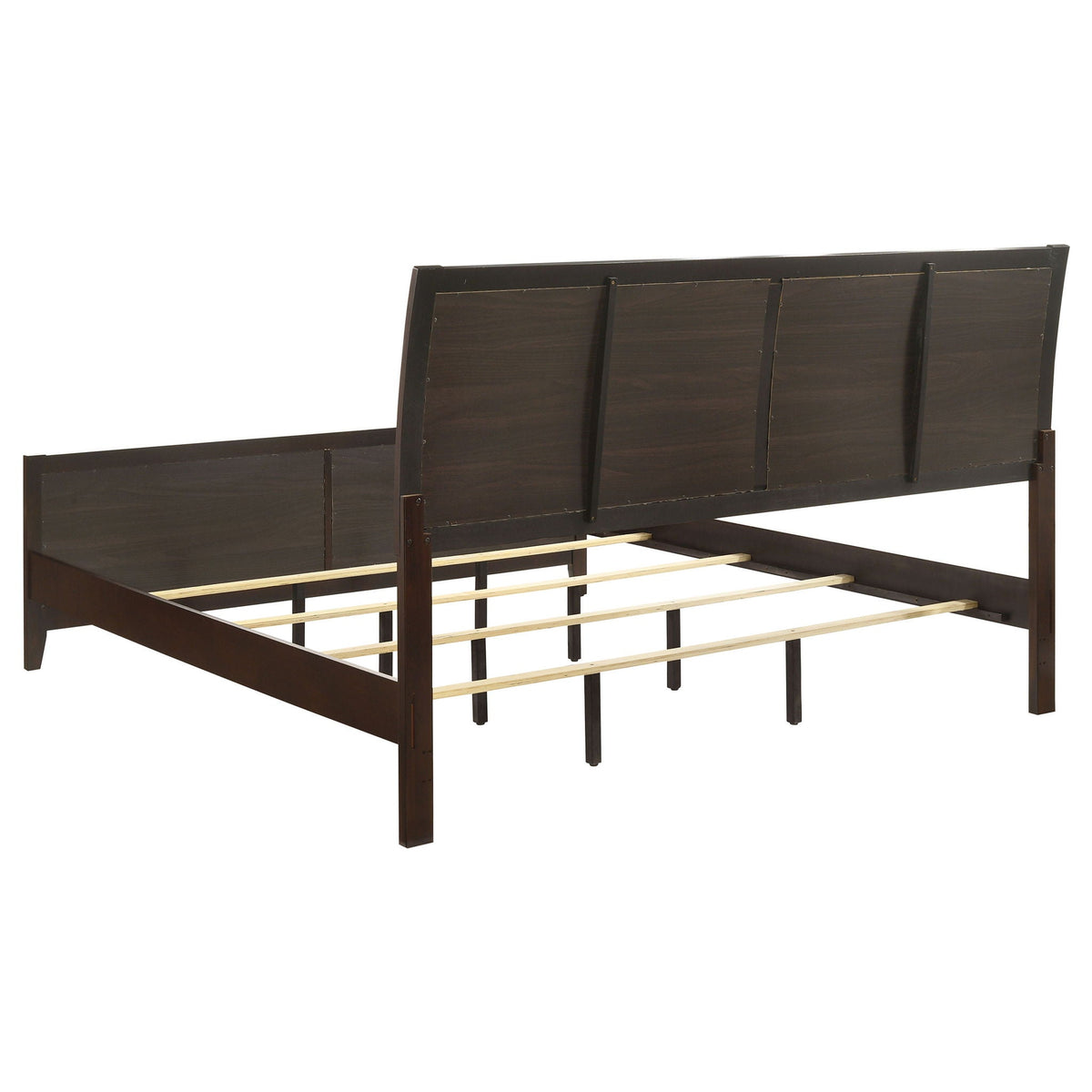 Carlton Wood Eastern King Panel Bed Cappuccino