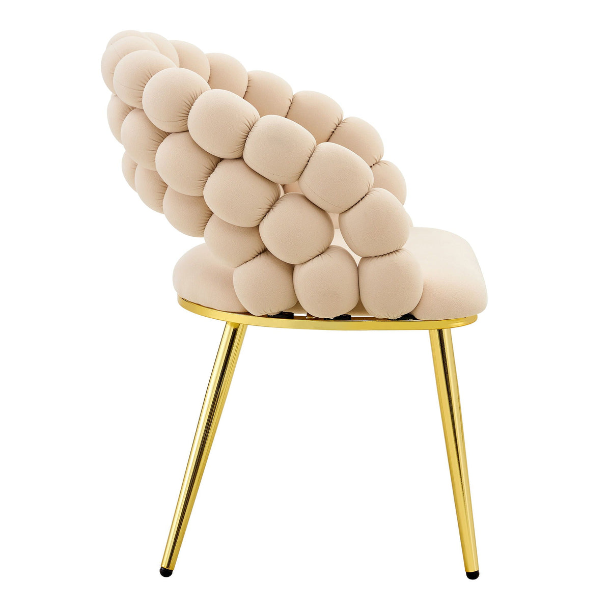 Ball Chain Bubble Dining Chair Set with Sculptural Backrest - Dark Gray, Beige, Orange