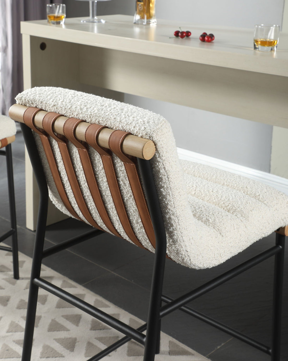Lahni Boucle Fabric Counter Height Chair - Multiple Colors