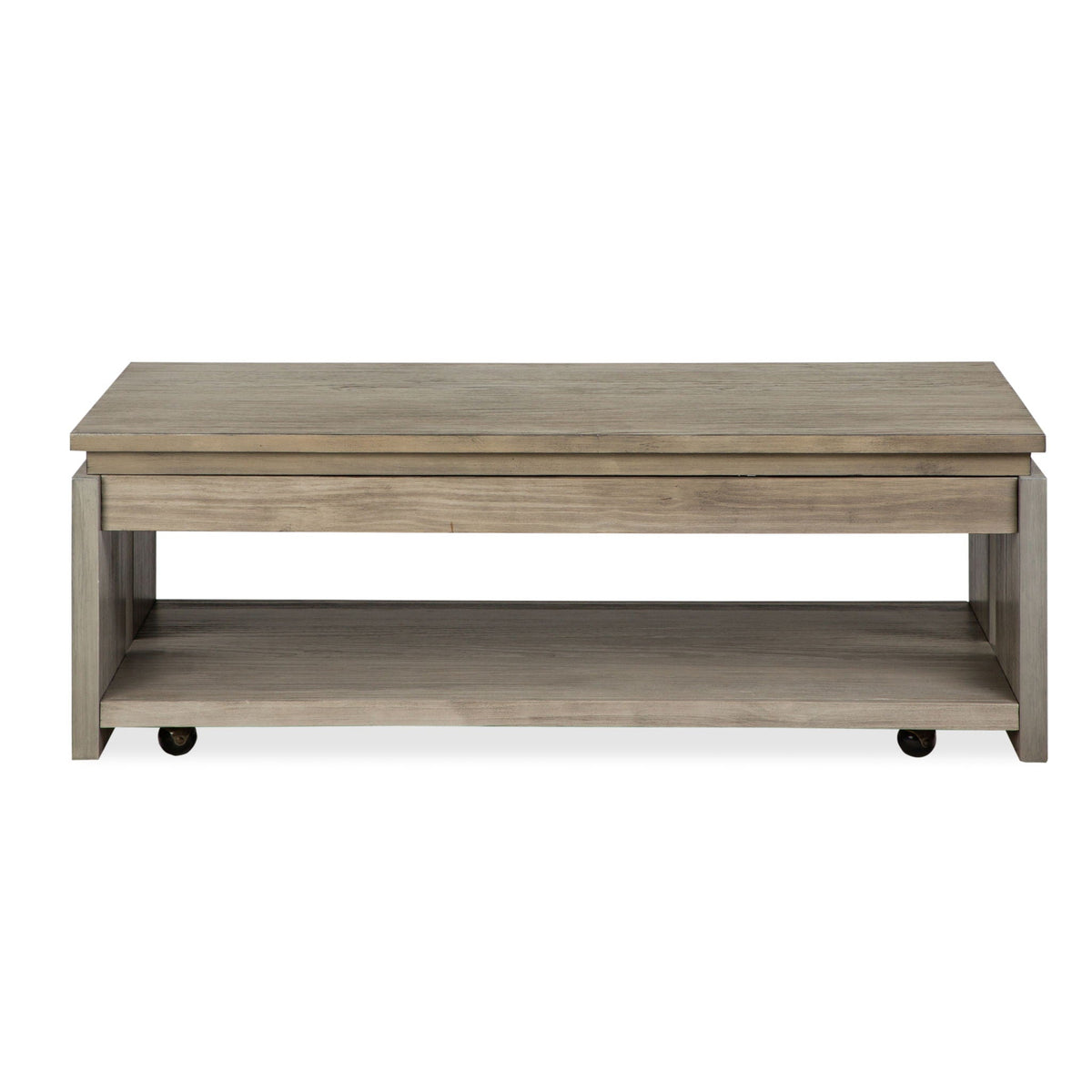 Conrad - Rectangular Lift Top Storage Cocktail Table With Casters - Stone Harbor Gray