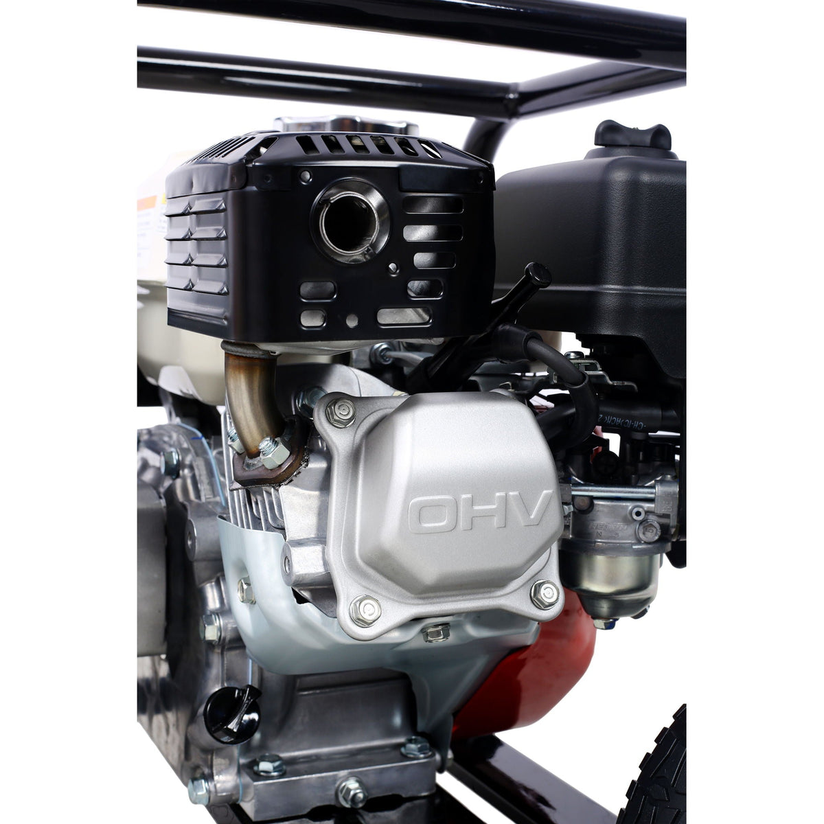 Honda GX160 Engine Water Pump 3" with Accessories Kit and Handle Wheel Kit - Black/Red