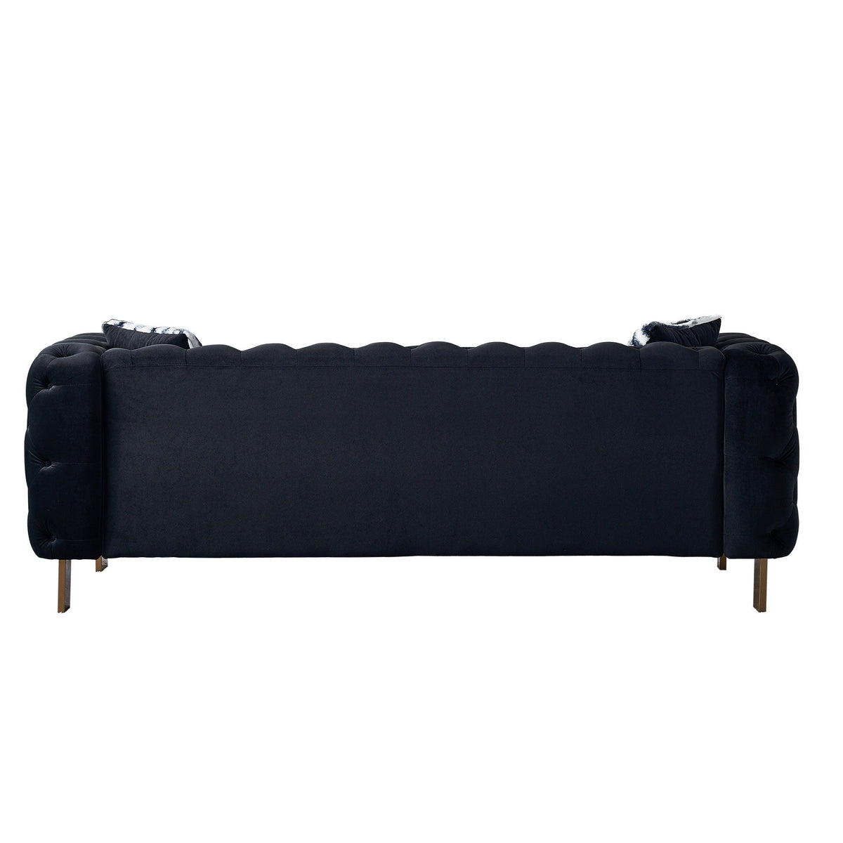 Modern Tufted Living Room Sofa with Button Detail - 84.25" Wide, Multiple Colors