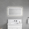 40 x 24 Inch LED Bathroom Mirror with Front and Backlight - Brushed Gold or Gun Ash